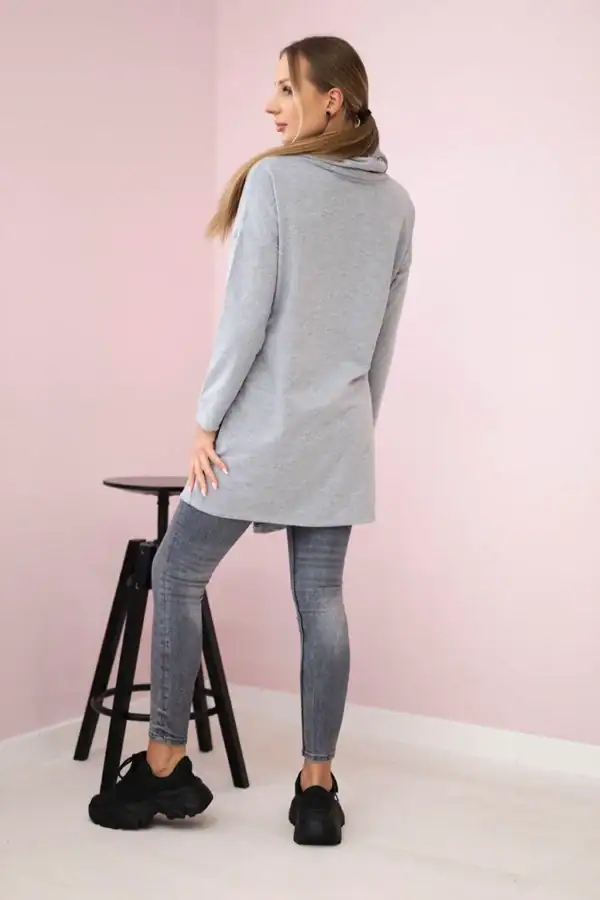 Oversize tunika su voku priekyje - spalvų pasirinkimas