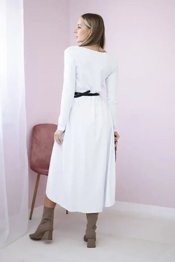 Suknelė su puošniu diržu ir užrašu - spalvų pasirinkimas