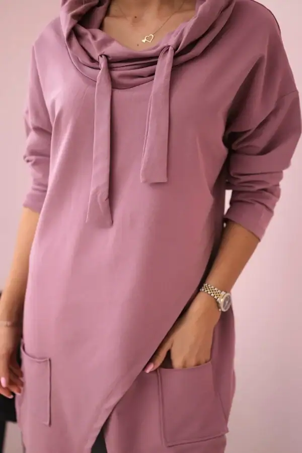 Oversize tunika su voku priekyje - spalvų pasirinkimas