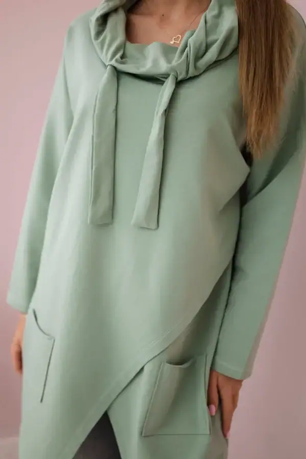 Oversize tunika su voku priekyje - spalvų pasirinkimas