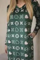 Veliūrinė suknelė su dekoratyviniais raštais - spalvų pasirinkimas