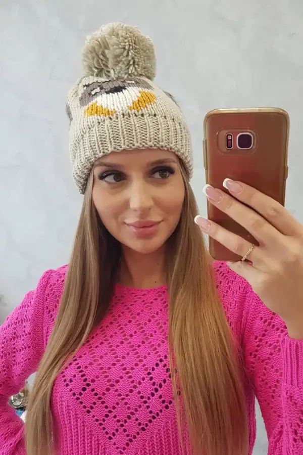 Moteriška kepurė Owl - spalvų pasirinkimas