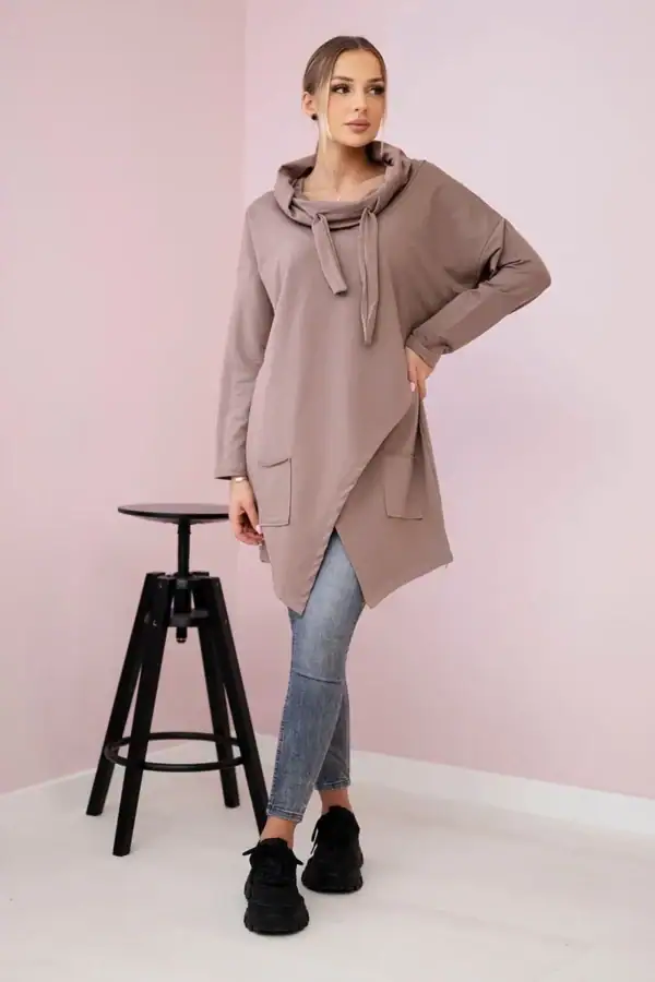 Oversize tunika su voku priekyje - spalvų pasirinkimas