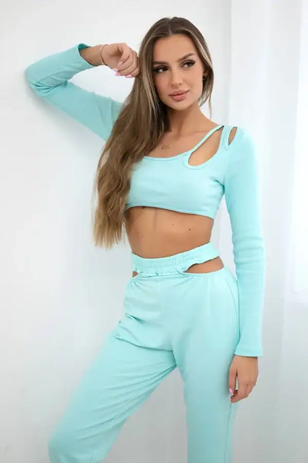 Palaidinės ilgomis rankovėmis ir kelnių komplektas - spalvų pasirinkimas