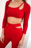 Palaidinės ilgomis rankovėmis ir kelnių komplektas - spalvų pasirinkimas