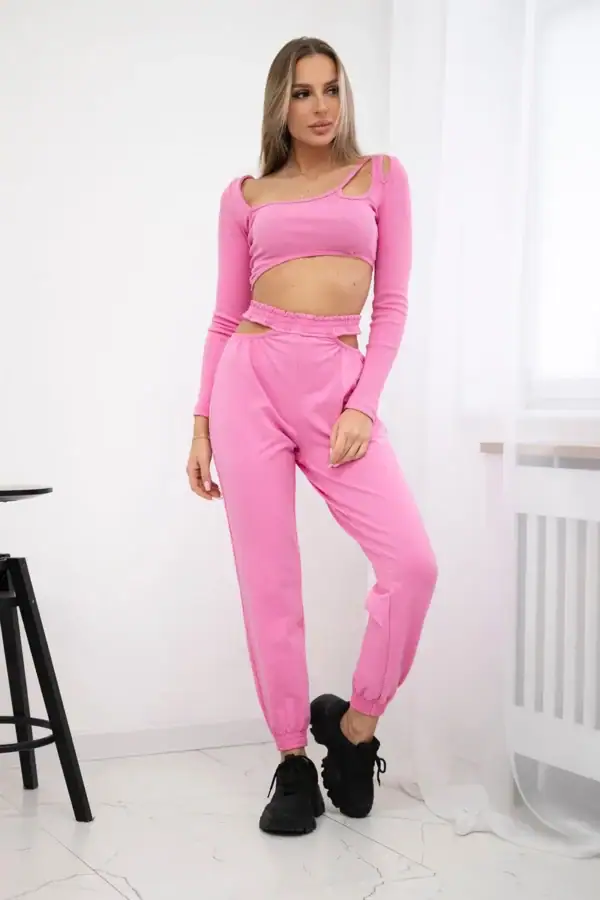 Palaidinės ilgomis rankovėmis ir kelnių komplektas - spalvų pasirinkimas