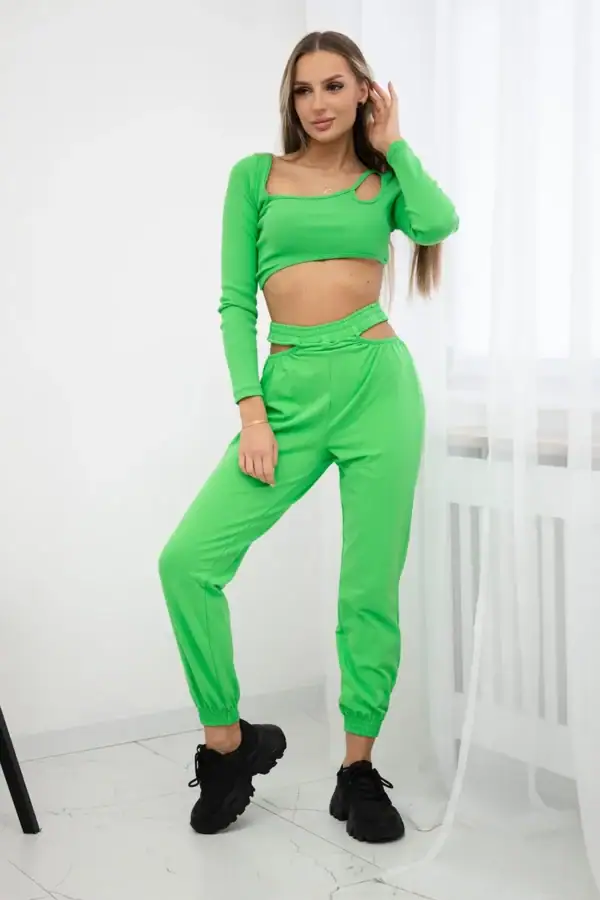 Palaidinės ilgomis rankovėmis ir kelnių komplektas - spalvų pasirinkimas