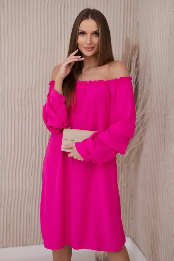 Ispaniško tipo suknelė su dekoratyvinėmis rankovėmis - spalvų pasirinkimas