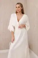 Muslino suknelė su siuvinėjimais ties juosmeniu - spalvų pasirinkimas