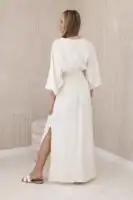 Muslino suknelė su siuvinėjimais ties juosmeniu - spalvų pasirinkimas