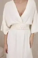 Muslino suknelė su siuvinėjimais ties juosmeniu - spalvų pasirinkimas