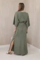 Muslino suknelė su siuvinėjimais ties juosmeniu - spalvų pasirinkimas