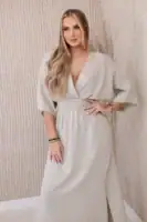 Muslino suknelė su siuvinėjimais ties juosmeniu - spalvų pasirinkimas