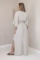 Muslino suknelė su siuvinėjimais ties juosmeniu - spalvų pasirinkimas