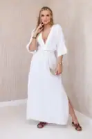 Muslino suknelė su siuvinėjimais ties juosmeniu - spalvų pasirinkimas