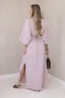 Muslino suknelė su siuvinėjimais ties juosmeniu - spalvų pasirinkimas