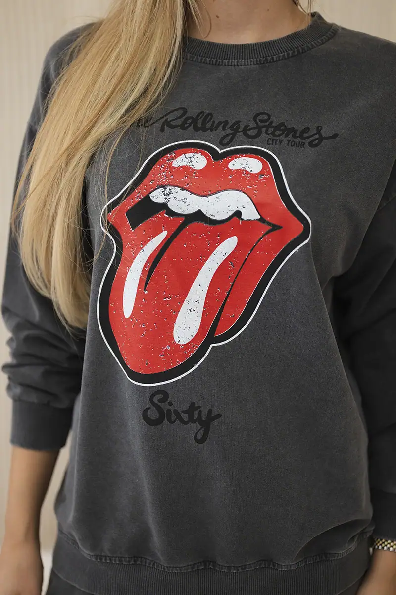 Medvilninis komplektas: džemperis su aplikacija + kelnės - spalvų pasirinkimas