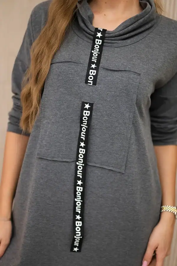 Suknelė su dekoratyvine juostele - spalvų pasirinkimas