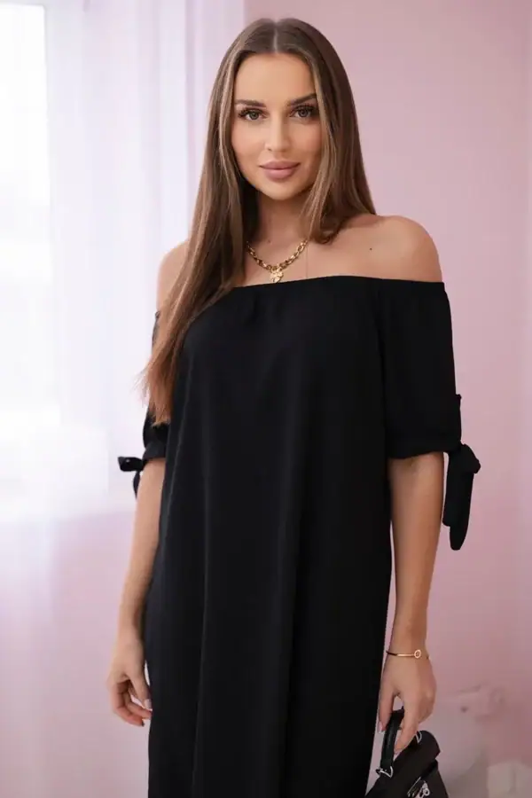 Suknelė su raišteliais ant rankovių - spalvų pasirinkimas