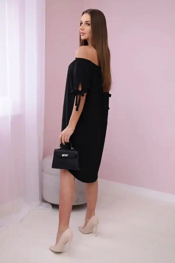 Suknelė su raišteliais ant rankovių - spalvų pasirinkimas