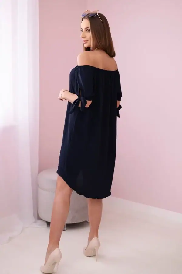 Suknelė su raišteliais ant rankovių - spalvų pasirinkimas