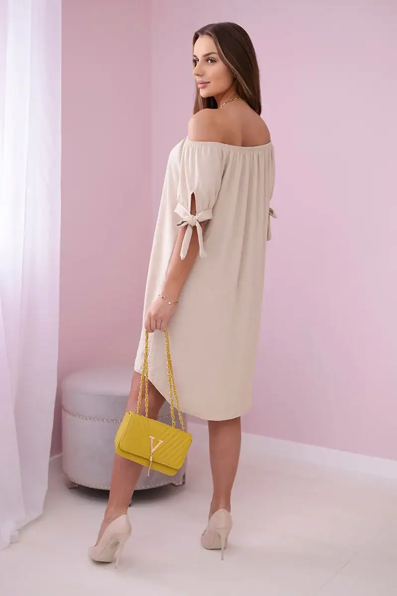 Suknelė su raišteliais ant rankovių - spalvų pasirinkimas