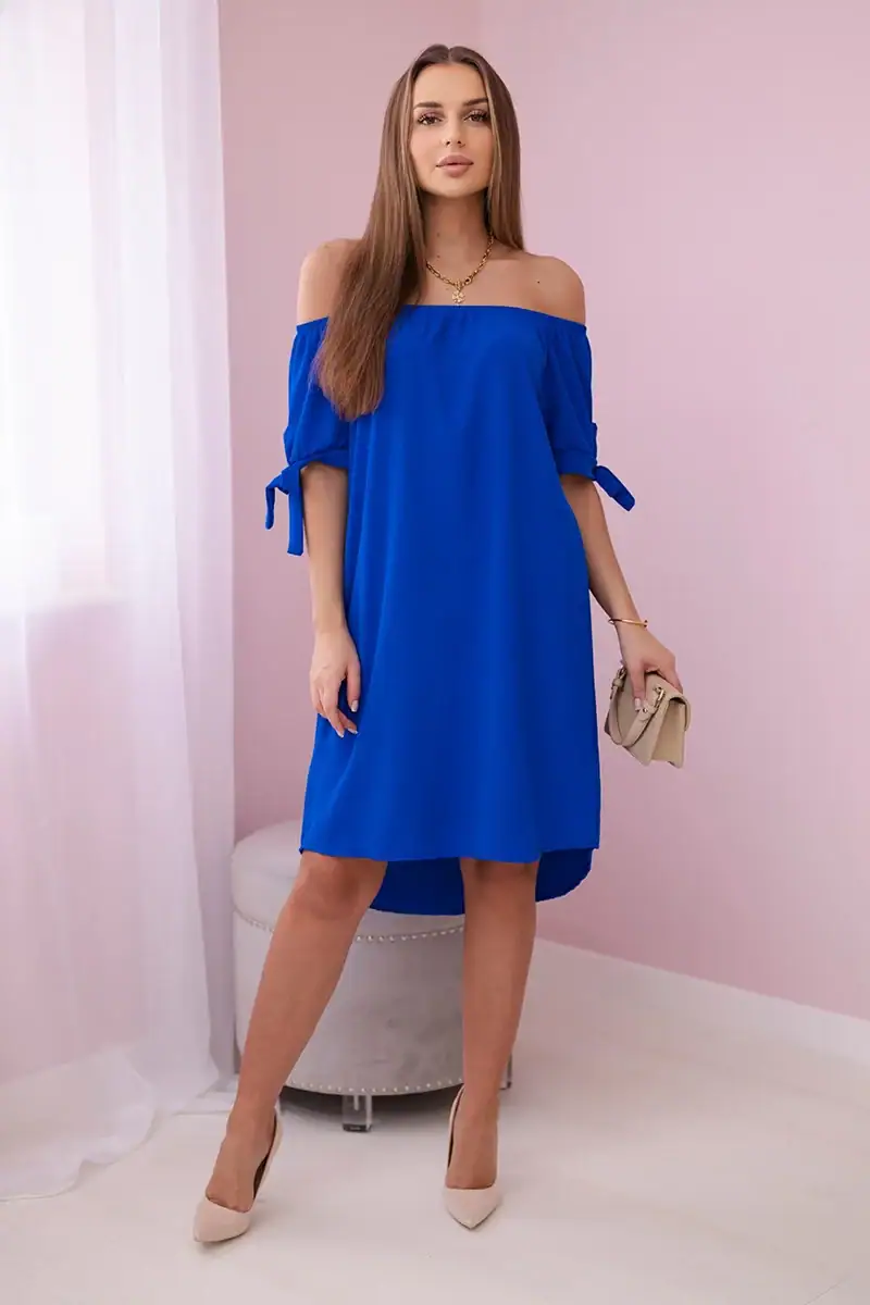 Suknelė su raišteliais ant rankovių - spalvų pasirinkimas