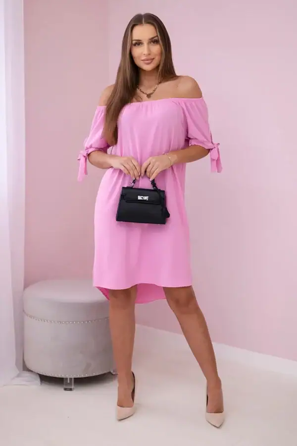 Suknelė su raišteliais ant rankovių - spalvų pasirinkimas