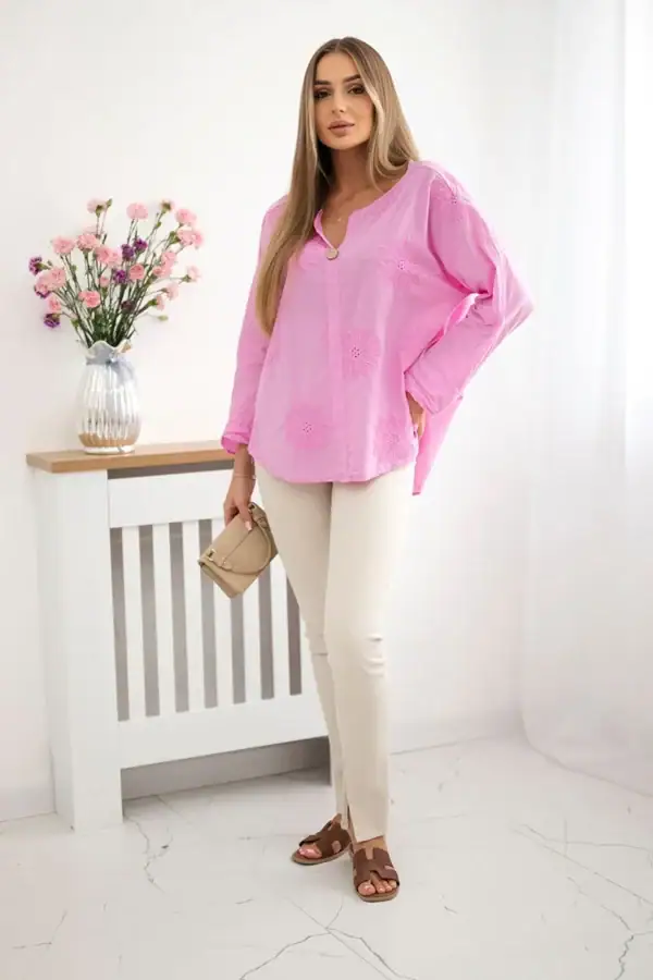 Siuvinėta marškinių tipo palaidinė - spalvų pasirinkimas