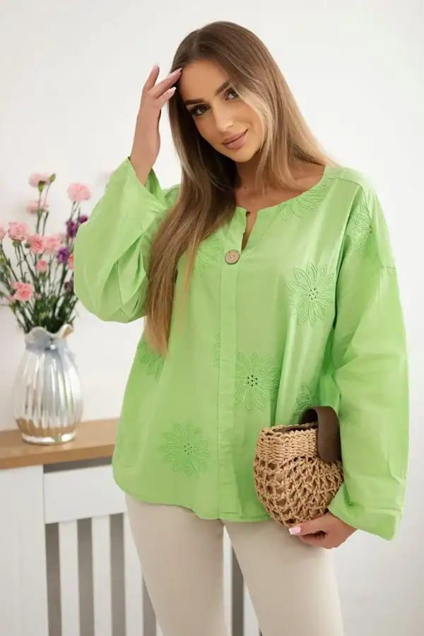 Siuvinėta marškinių tipo palaidinė - spalvų pasirinkimas