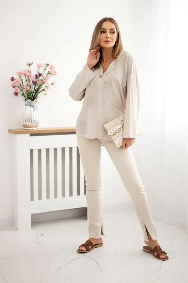 Siuvinėta marškinių tipo palaidinė - spalvų pasirinkimas