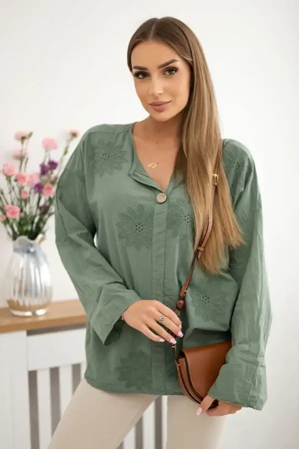 Siuvinėta marškinių tipo palaidinė - spalvų pasirinkimas