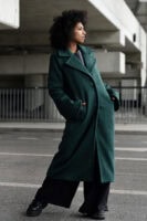 Žalios spalvos paltas The City – Miss City