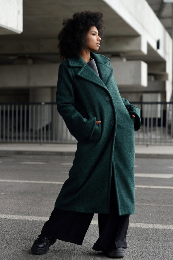 Žalios spalvos paltas The City – Miss City