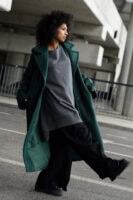 Žalios spalvos paltas The City – Miss City