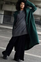 Žalios spalvos paltas The City – Miss City