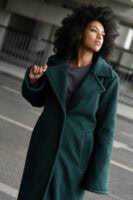 Žalios spalvos paltas The City – Miss City