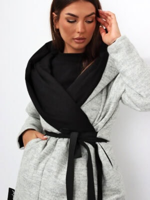 Šviesiai pilkos spalvos paltas Hoshi – Miss City