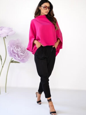 Sodrios rožinės spalvos palaidinė Kimono – Miss City