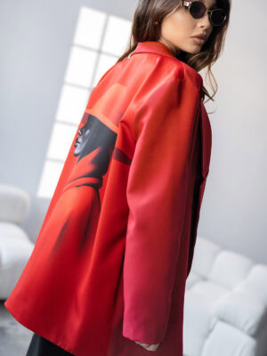 Raudonos spalvos oversized švarkelis On My Mind – Miss City