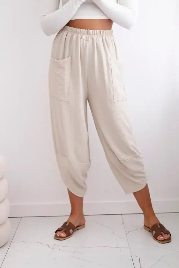 Plačios kelnės su kišenėmis - spalvų pasirinkimas