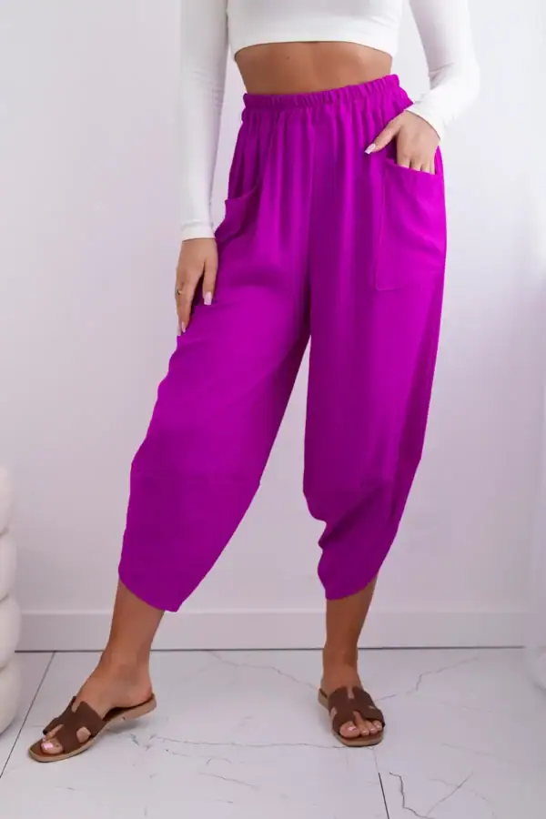 Plačios kelnės su kišenėmis - spalvų pasirinkimas