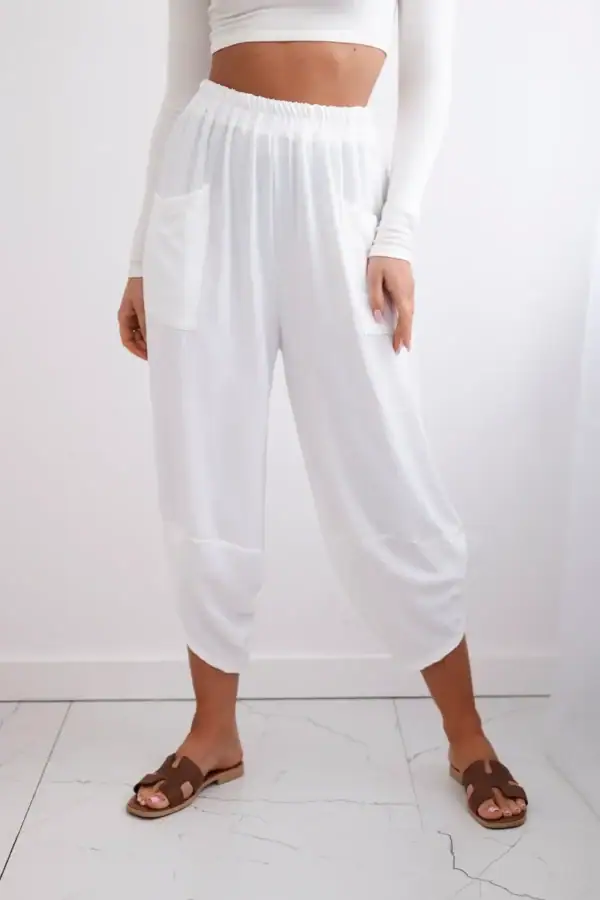 Plačios kelnės su kišenėmis - spalvų pasirinkimas