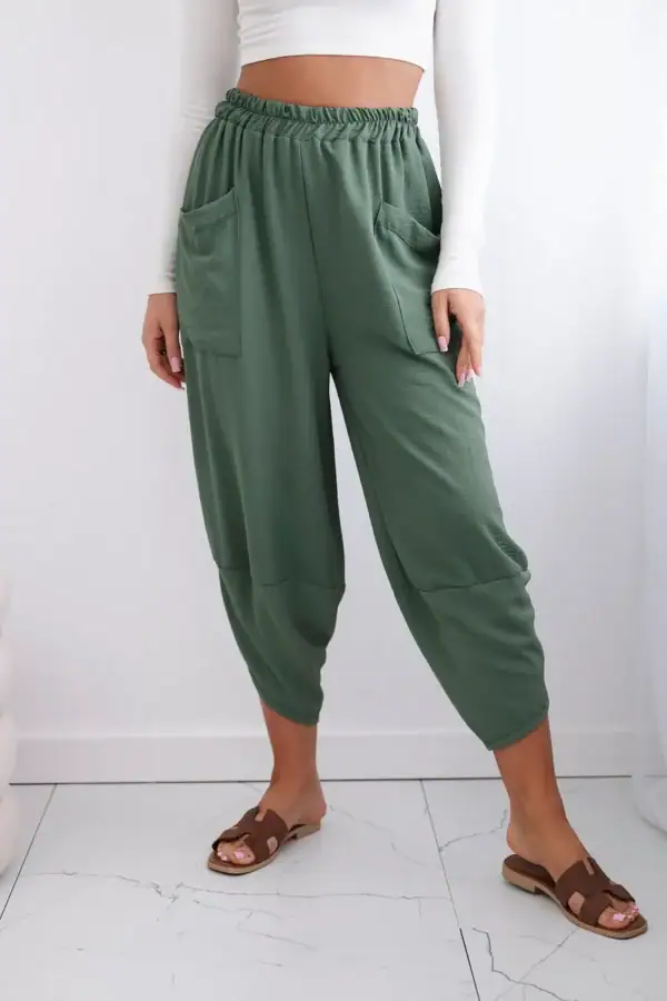 Plačios kelnės su kišenėmis - spalvų pasirinkimas