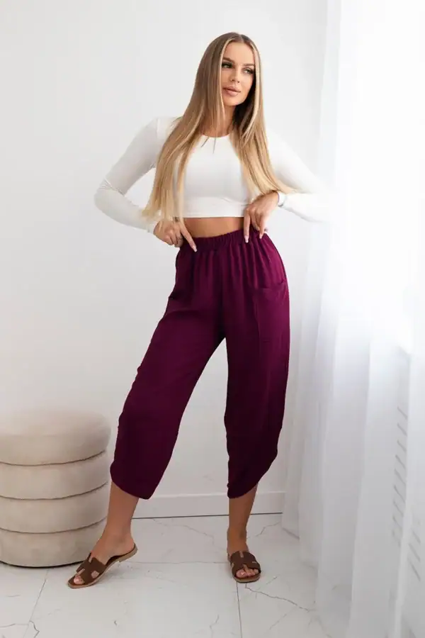 Plačios kelnės su kišenėmis - spalvų pasirinkimas