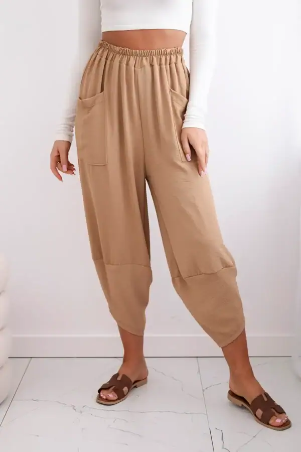 Plačios kelnės su kišenėmis - spalvų pasirinkimas