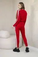 Moteriškas medvilnės komplektas su juostele ir valais smėlio spalva