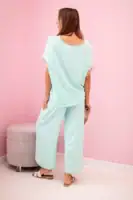 Viskozės komplektas su auksiniu apvadu - spalvų pasirinkimas