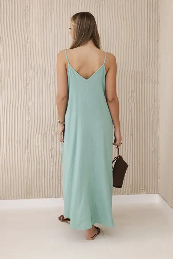 Muslino suknelė su petnešėlėmis - spalvų pasirinkimas