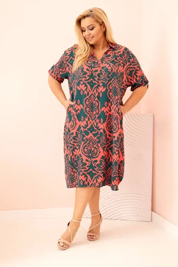 Plus Size viskozinė suknelė - spalvų pasirinkimas